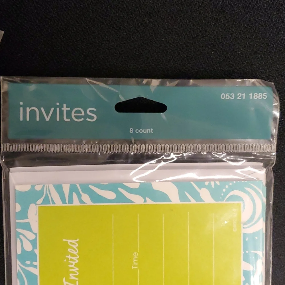 Set of 5 packs of invitations (8 invites per pack so 40 total)‎